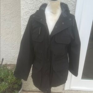 Penfield Women's Black 80/20 Plaid Flannel Lined Utility Jacket Size S